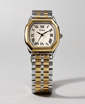 Image of a two-toned Fossil Harlow watch