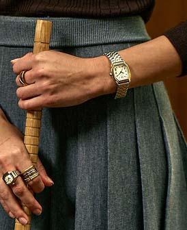 Image of a two-toned Fossil Harlow watch