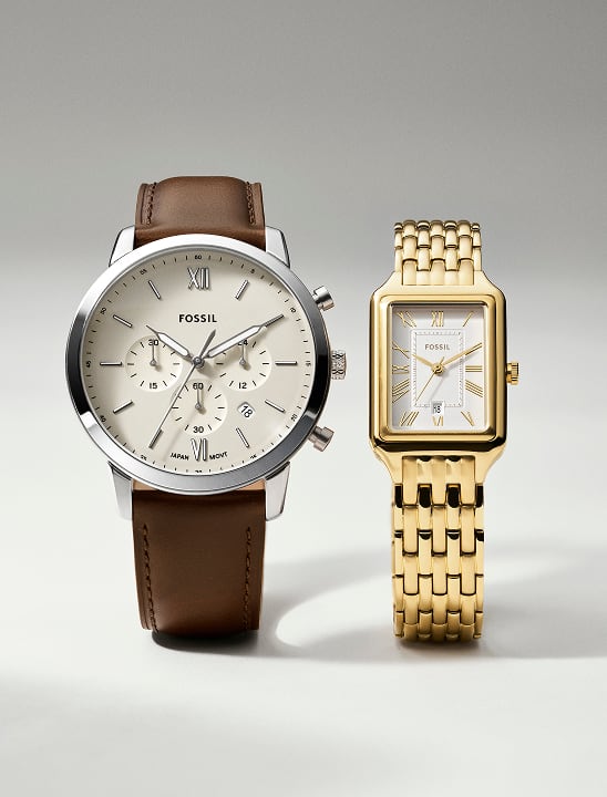 Everett gold-tone watch.